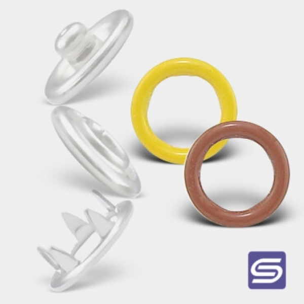 10MM / SIZE 16 • ENAMEL RING PRONG SNAPS