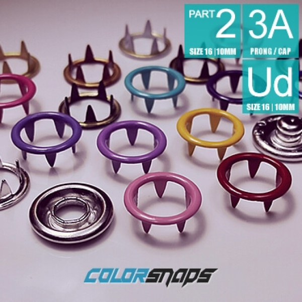 10MM / SIZE 16 • ENAMEL RING PRONG SNAPS