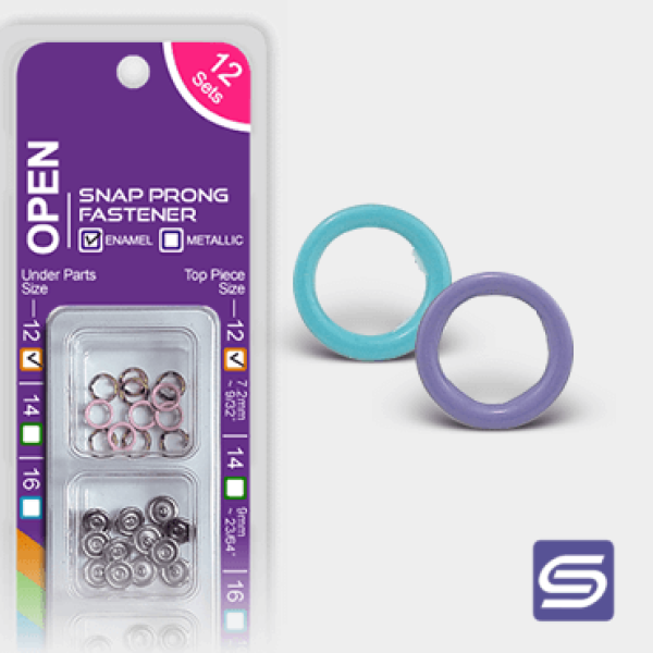 7.2mm / Size 12 • Colored Snaps