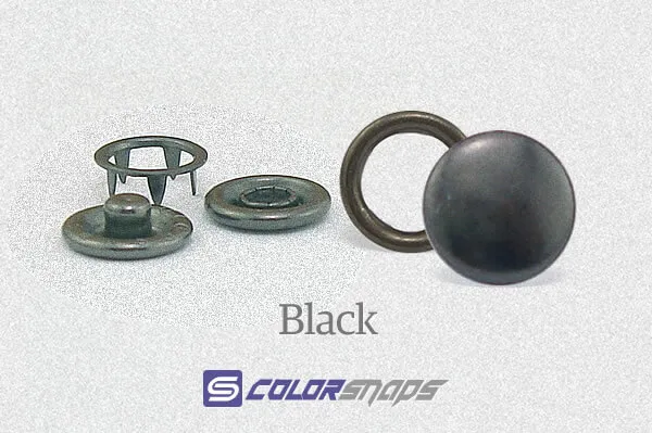 Gun Metal Black Press Snaps